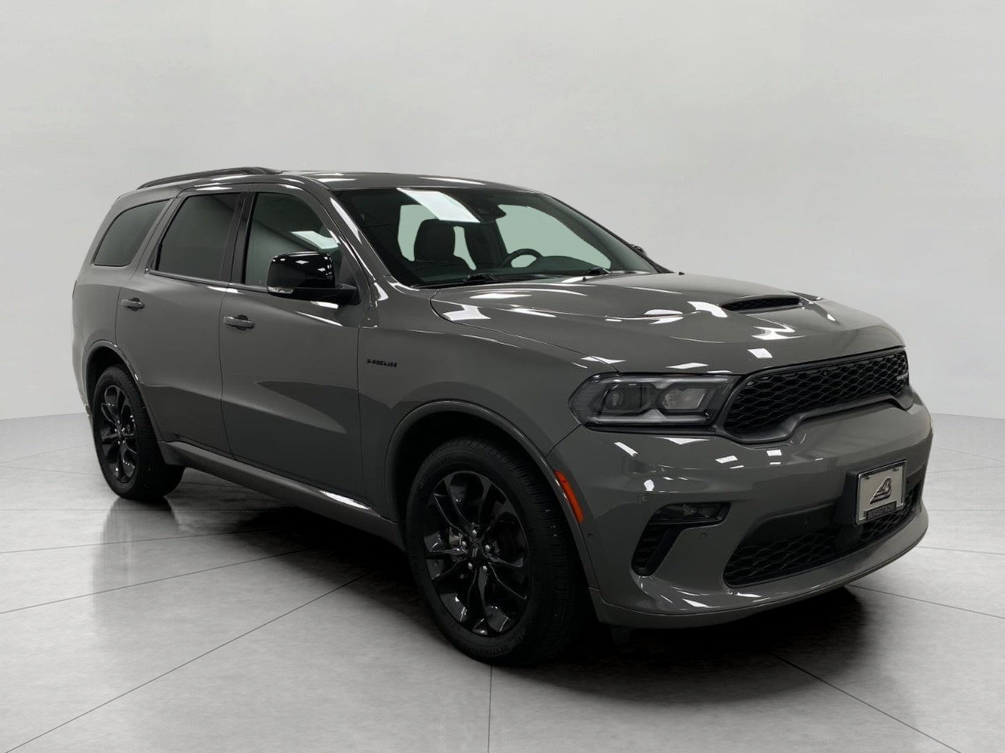2023 Dodge Durango R/T Plus AWD in Destroyer Gray Clearcoat — front three-quarter view
