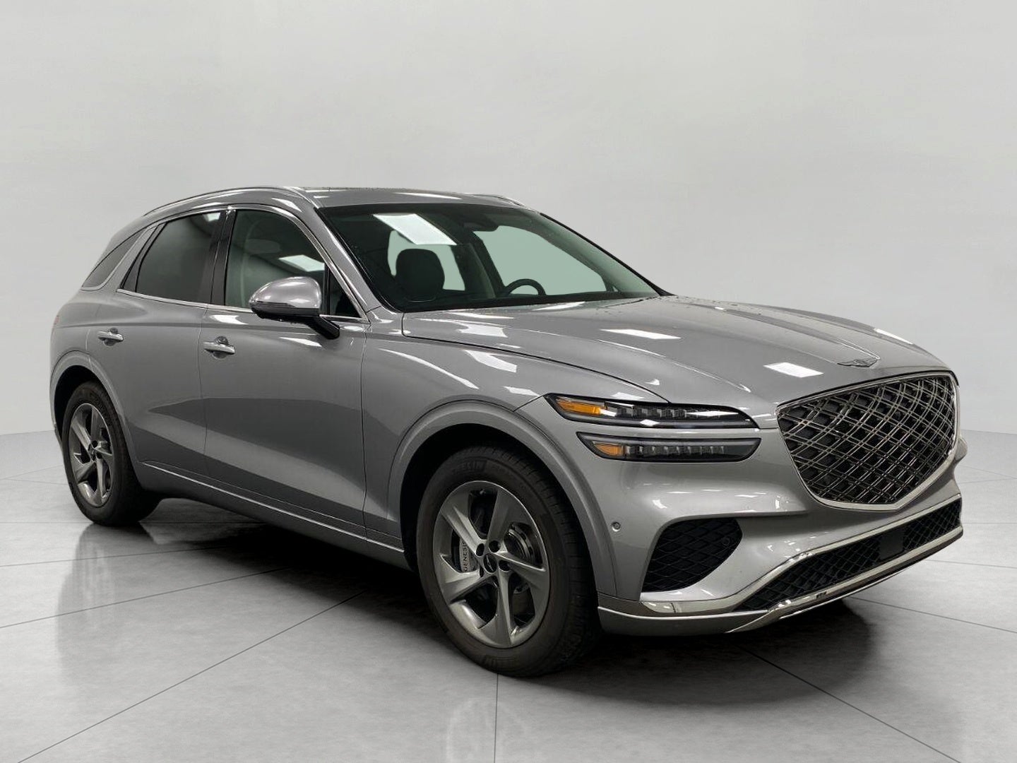 2026 Genesis GV70 2.5T ADVANCED in Savile Silver — front three-quarter view