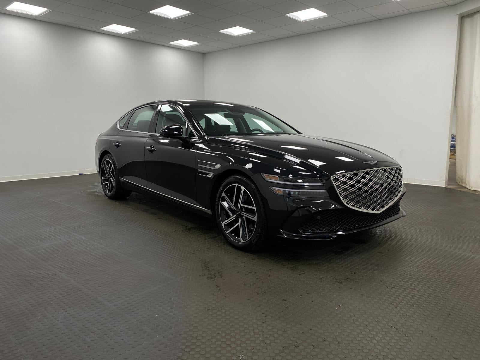 2026 Genesis G80 2.5T Advanced AWD in Vik Black — front three-quarter view