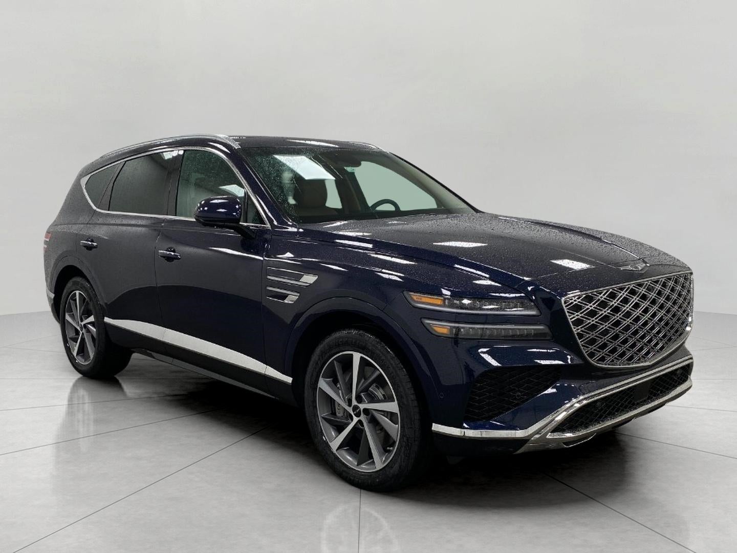 2026 Genesis GV80 2.5T ADVANCED in Capri Blue — front three-quarter view