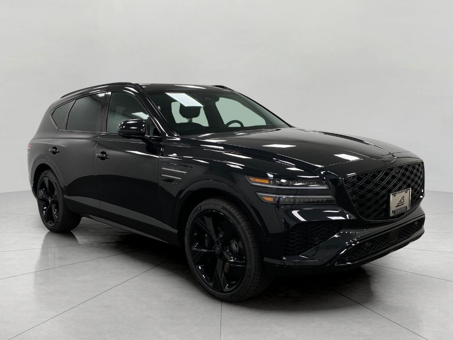 2026 Genesis GV80 2.5T PRESTIGE BLACK in Vik Black — front three-quarter view