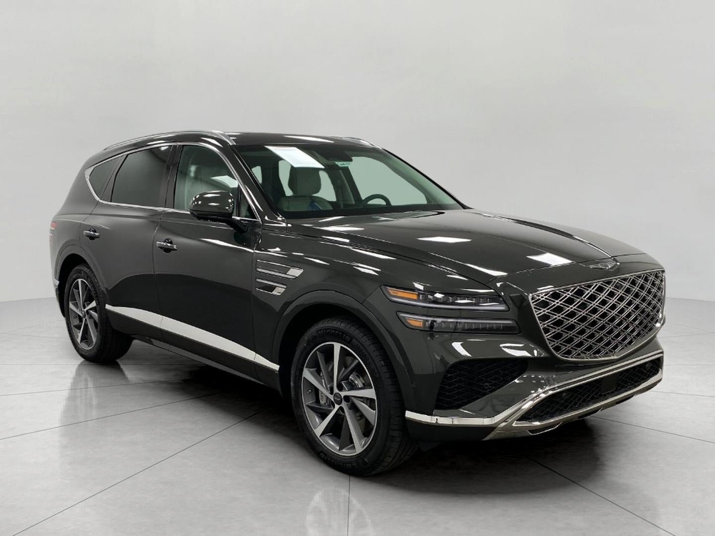 2026 Genesis GV80 3.5T ADVANCED in Storr Green — front three-quarter view